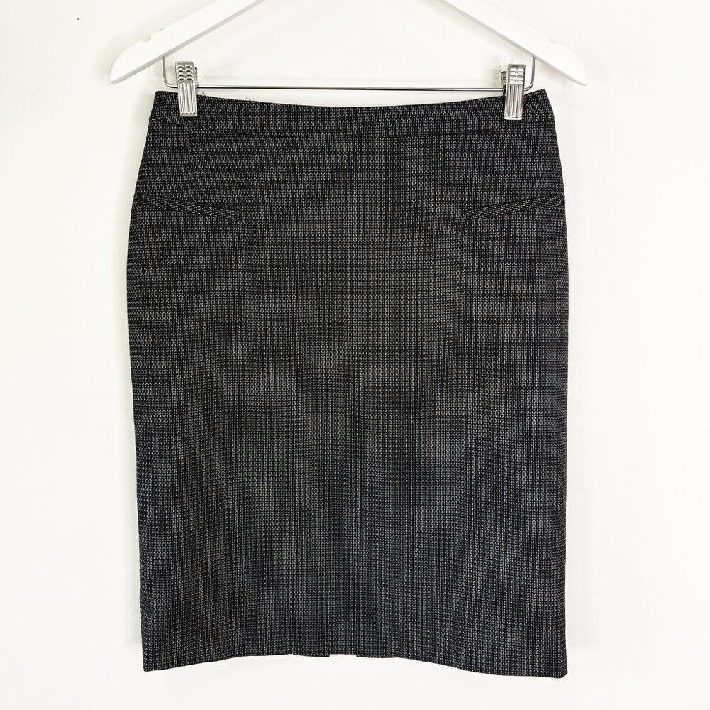 Hugo Boss Rullas Gray Wool Lined Knee Length Skirt